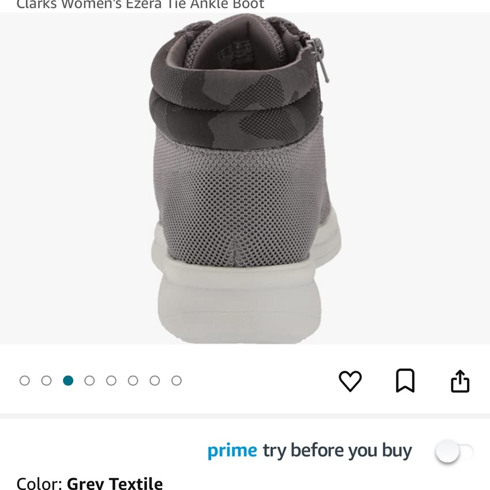 Clarks CLOUDSTEPPERS High Tops w/camo feature in Gray Size 91/2 - Picture 6 of 10